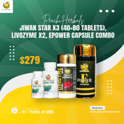 Jiwan Star x2 (80 Tablets) + Jiwan Star (40 Tablets) + Livozyme x2 + Epower Capsule Combo