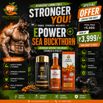 Peach Herbals E-Power and Sea Buckthorn Juice