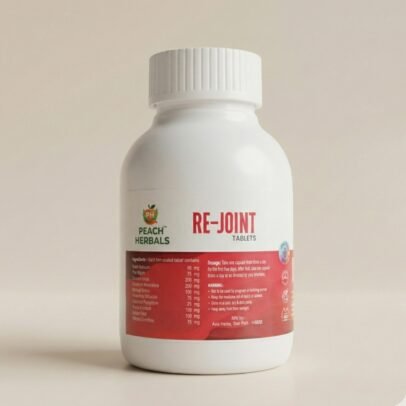 Peach Herbals Re-Joint Tablets herbal joint care supplement showing ingredients and cartilage support formulation