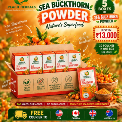 Peach Herbals Sea Buckthorn Powder Combo Pack